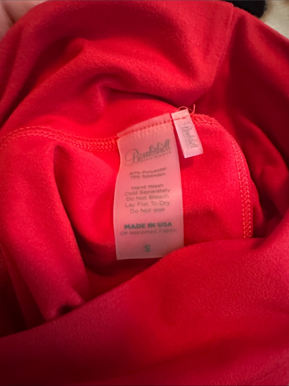 Bombshell Sportswear Red Athletic Shorts with White Trim - Picture 4 of 4